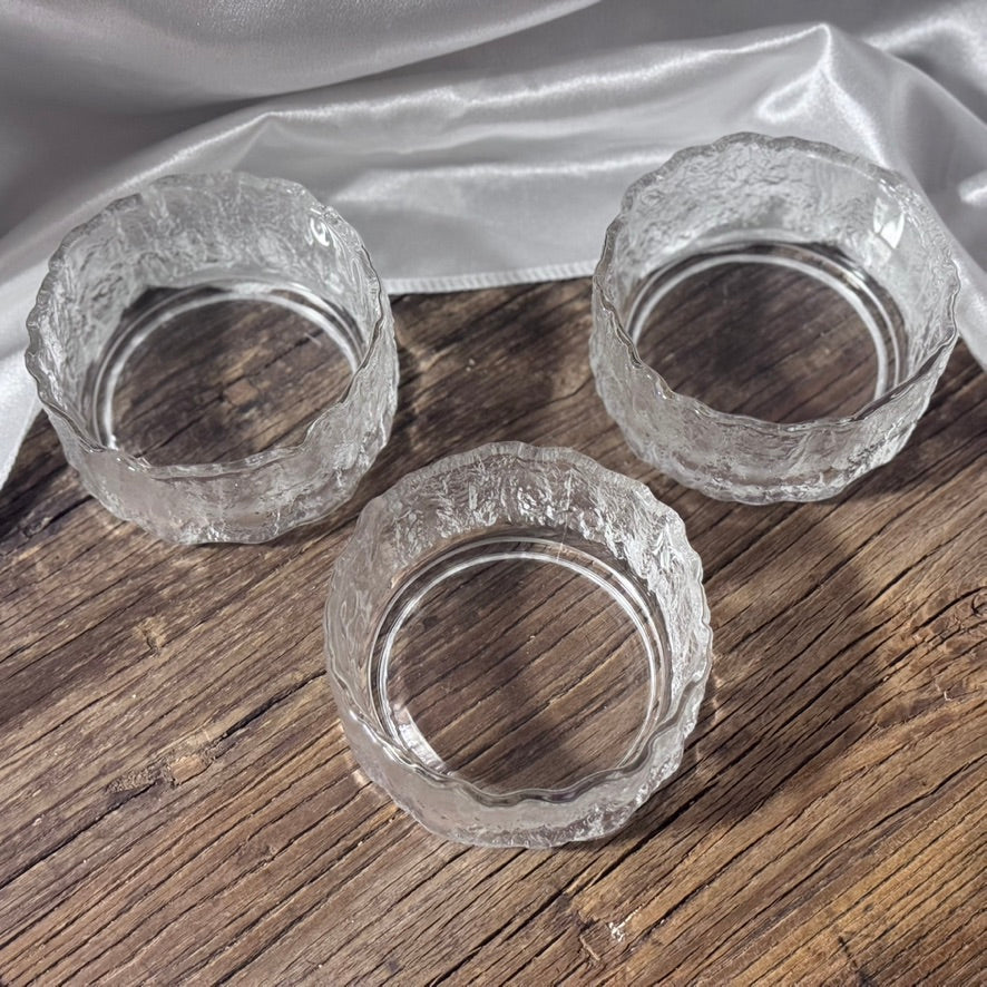 Bark Style Glass Bowls