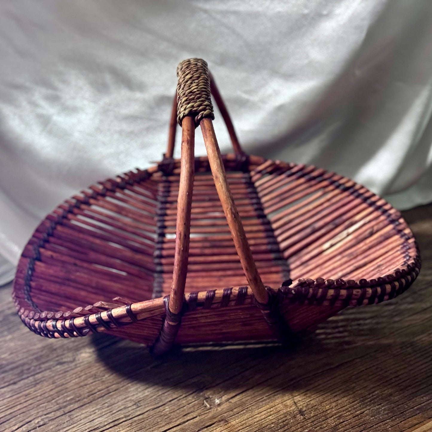 Vintage Bamboo & Cane Basket