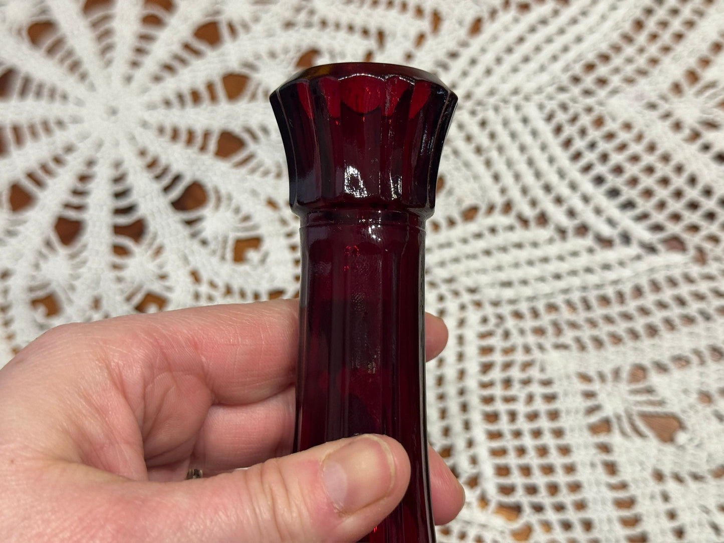 Bullseye Ruby Red Wheaton Bud Vase