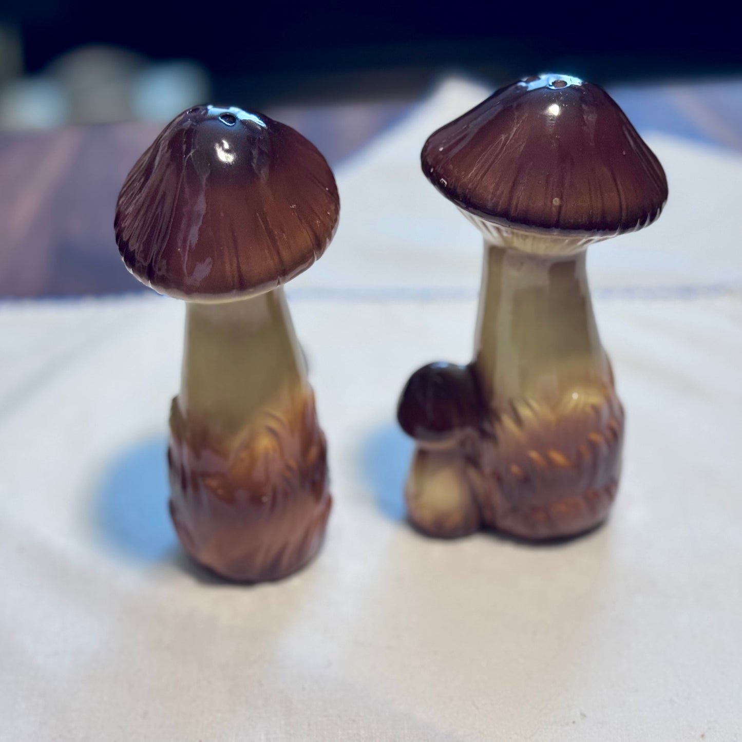 Vintage Ceramic Mushroom Salt & Pepper Shakers