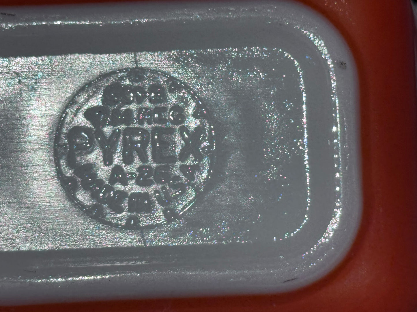 PYREX 501-B Refrigerator Dish -Red/Orange