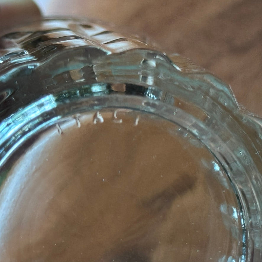 Covetro Italian Glass Creamer -Diamond & Block Pattern