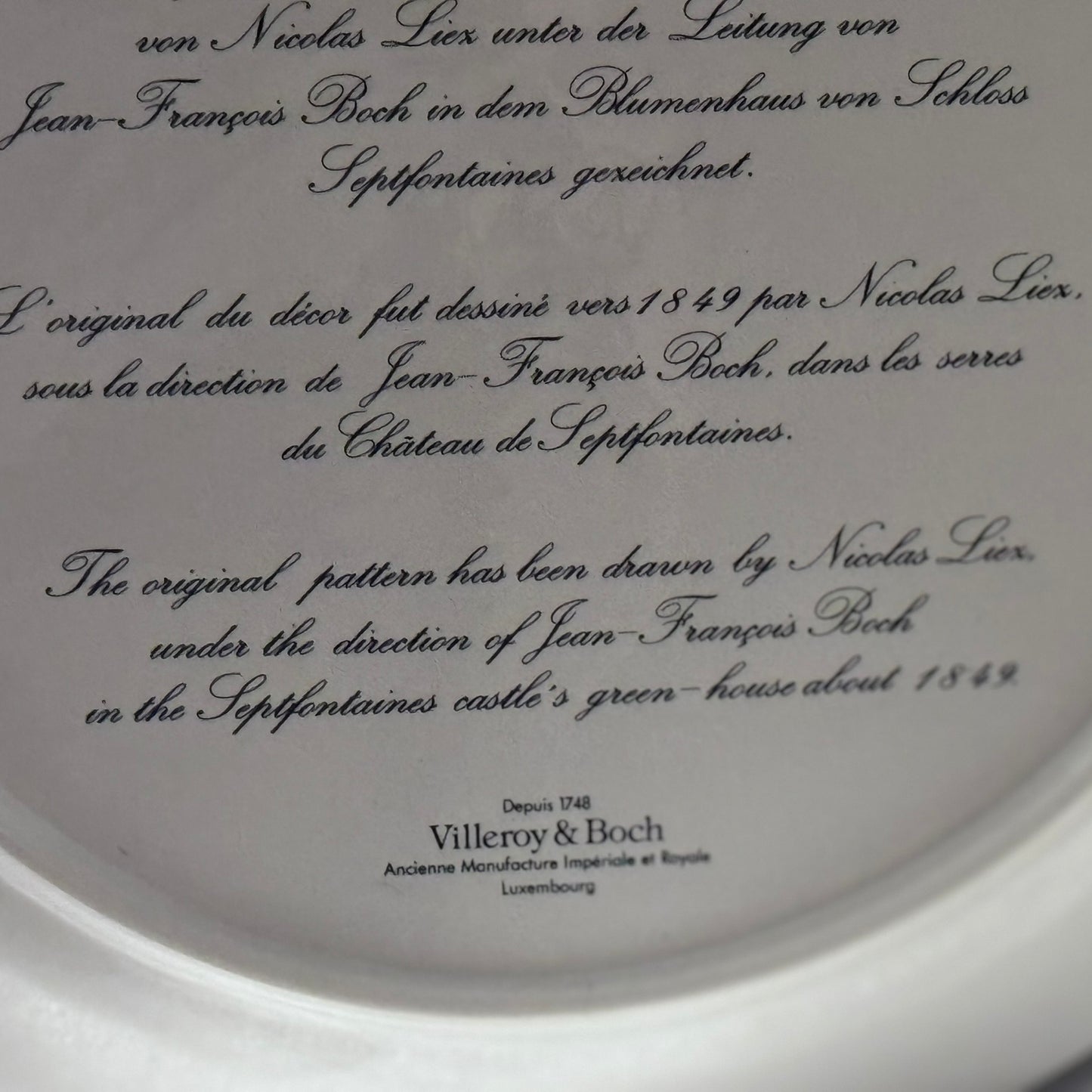Villeroy & Boch Nicolas Liex 'Camellia Rubra' 1985 Wall Plate