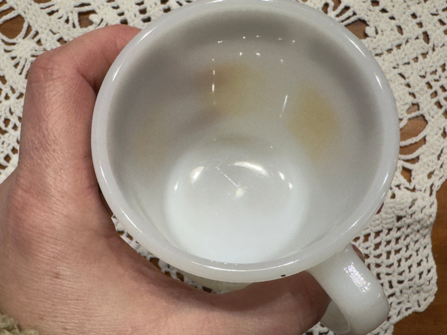 Anchor Hocking Fire-King Greek Key Milk Glass Mugs