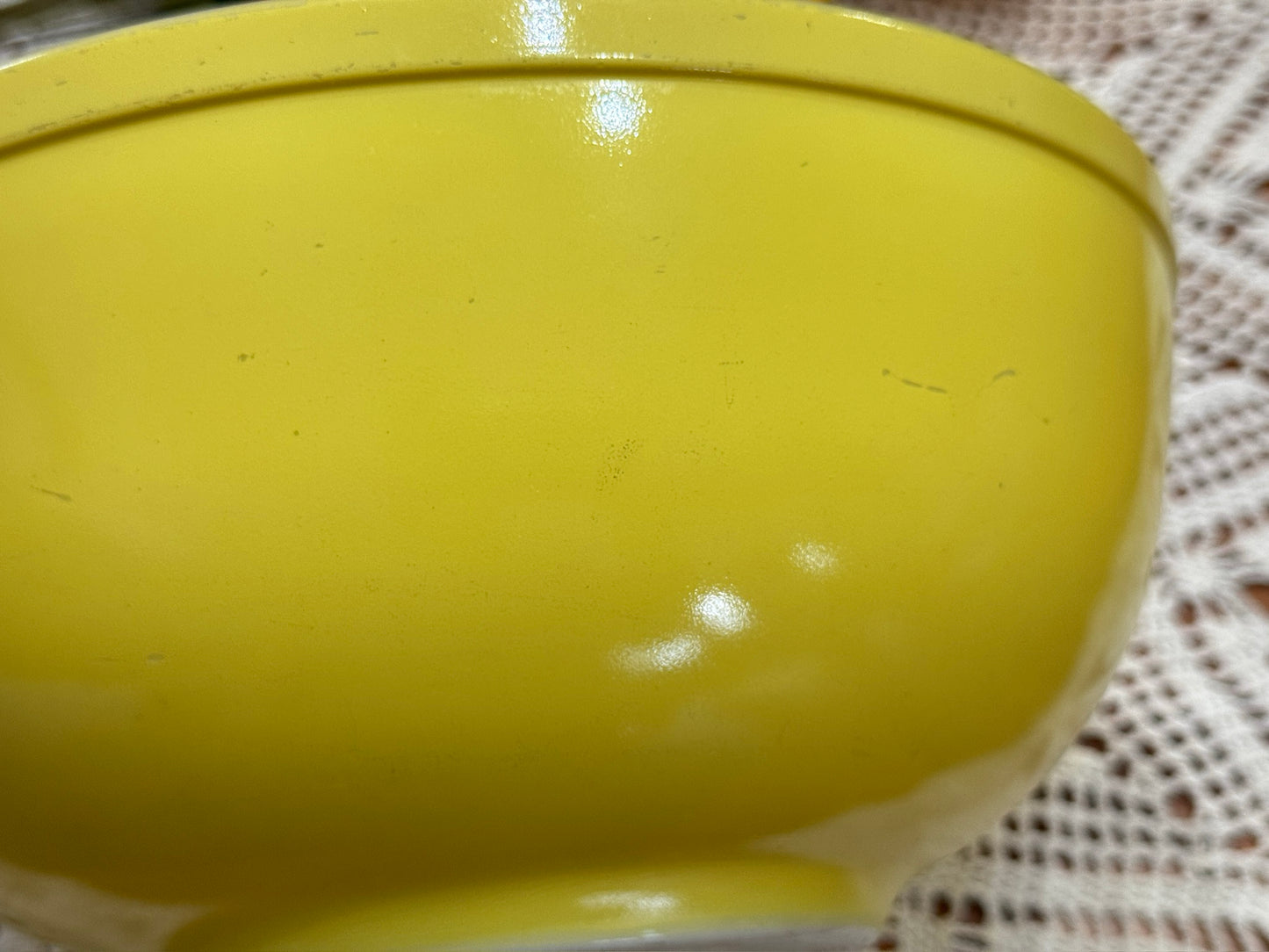 Large Primary Yellow US PAT OFF PYREX Mixing Bowl