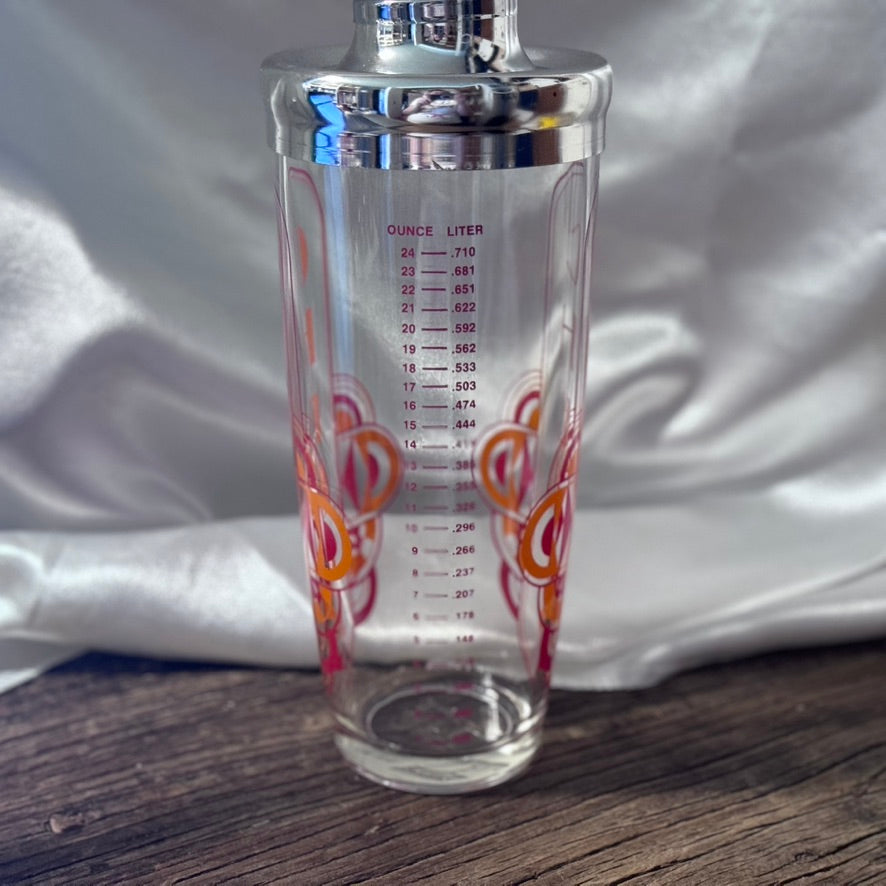 Irvinware Glass Art Deco Cocktail Shaker
