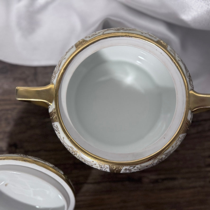 Hand Painted Gold Nippon Sugar Dish