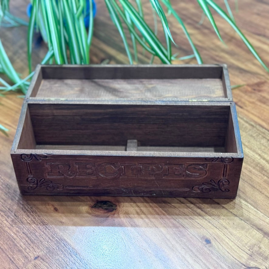 Wooden Recipes Box