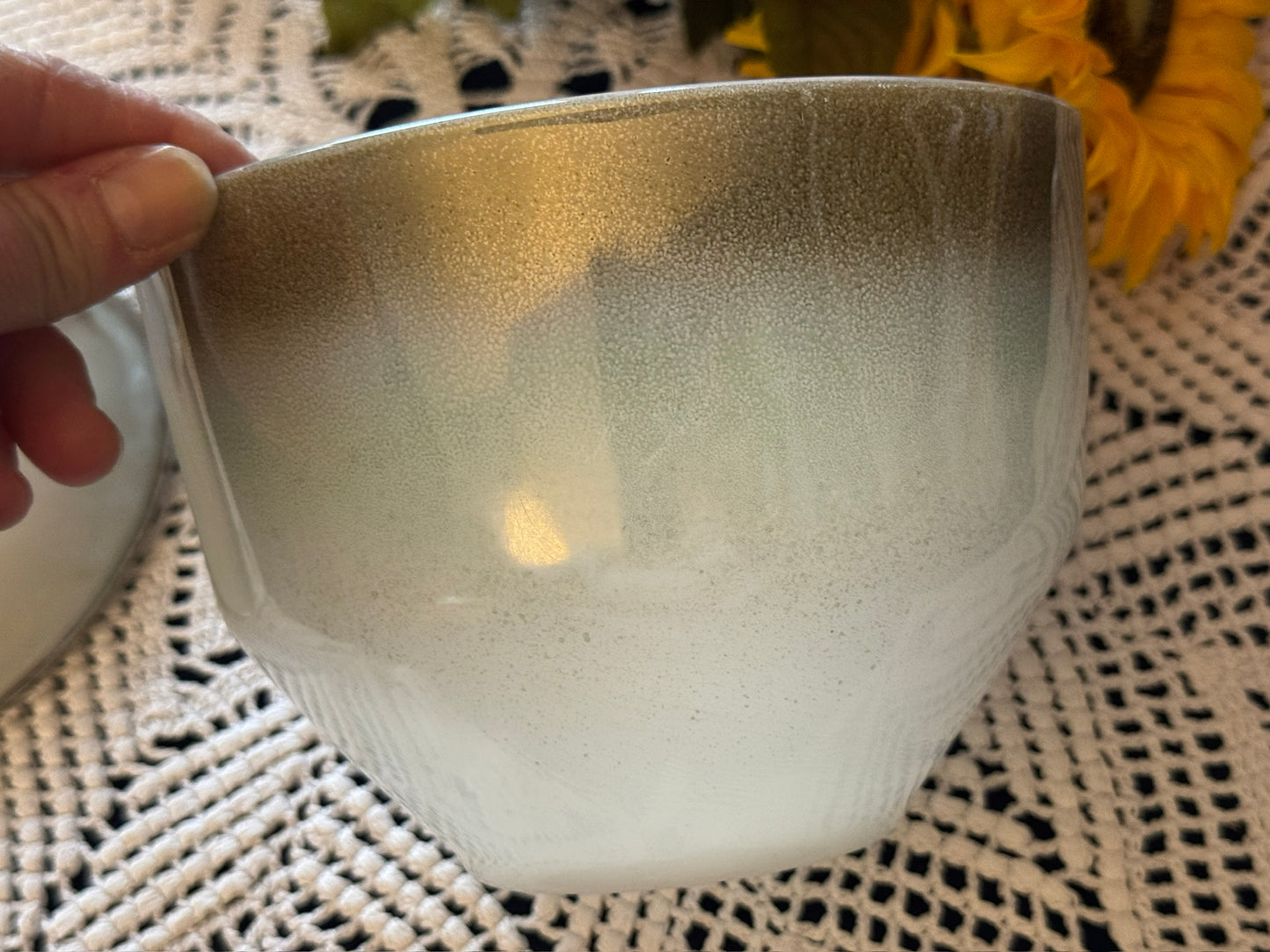 Federal Mesa Moss Milk Glass Grease/Casserole Dish
