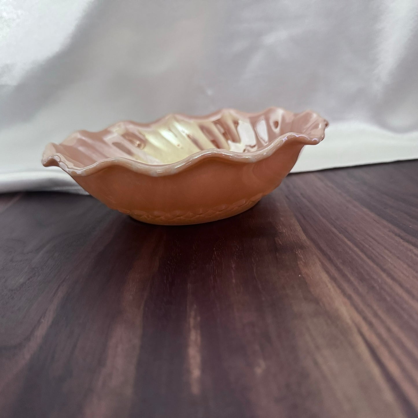 Anchor Hocking Peach Luster Bowl