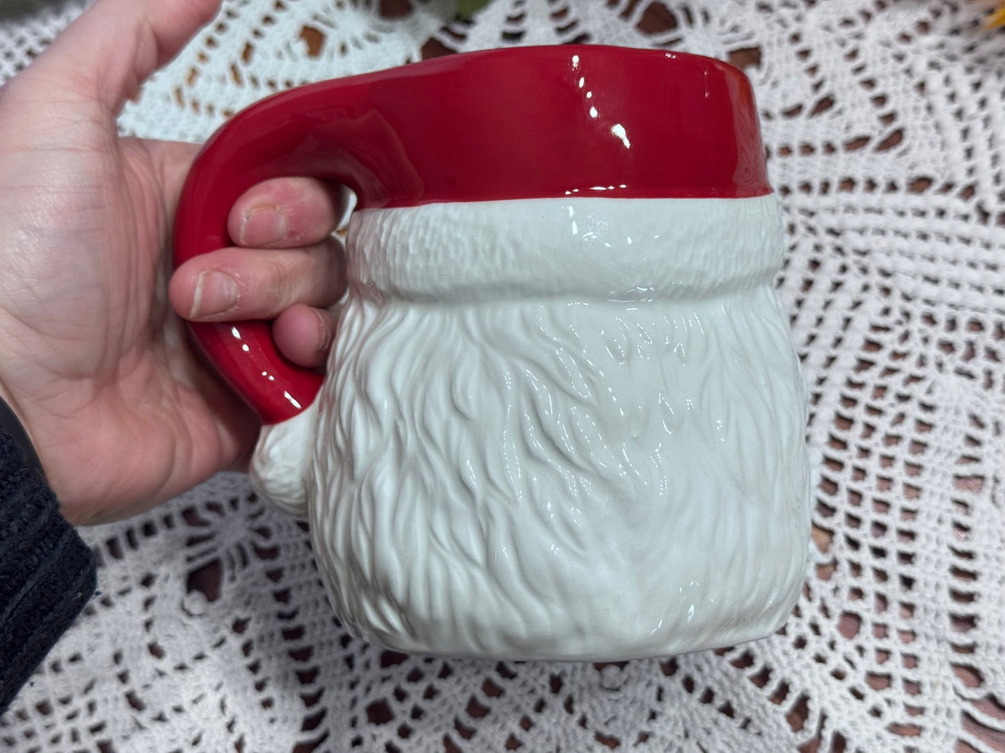Transpac Winking Jolly Santa Holiday Mug