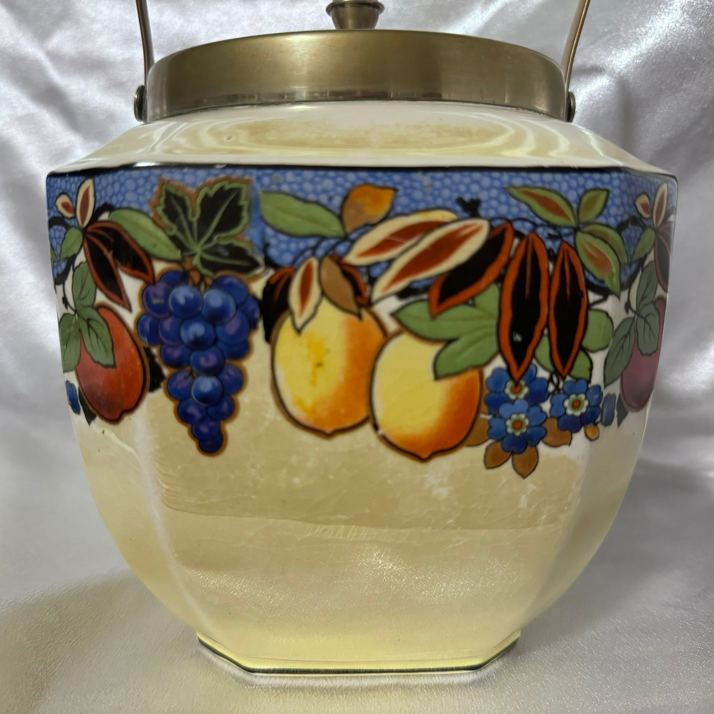 Biscuit Barrel Flosmaron Fruit Pattern