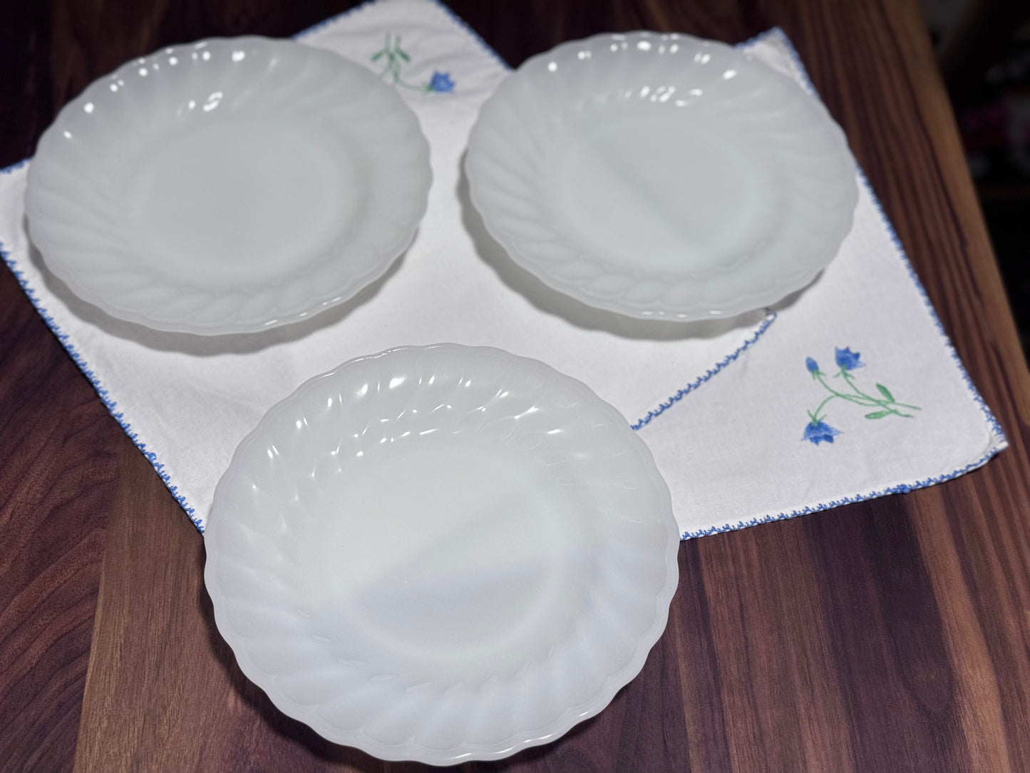 Anchor Hocking Fire-King Swirl Salad Plates