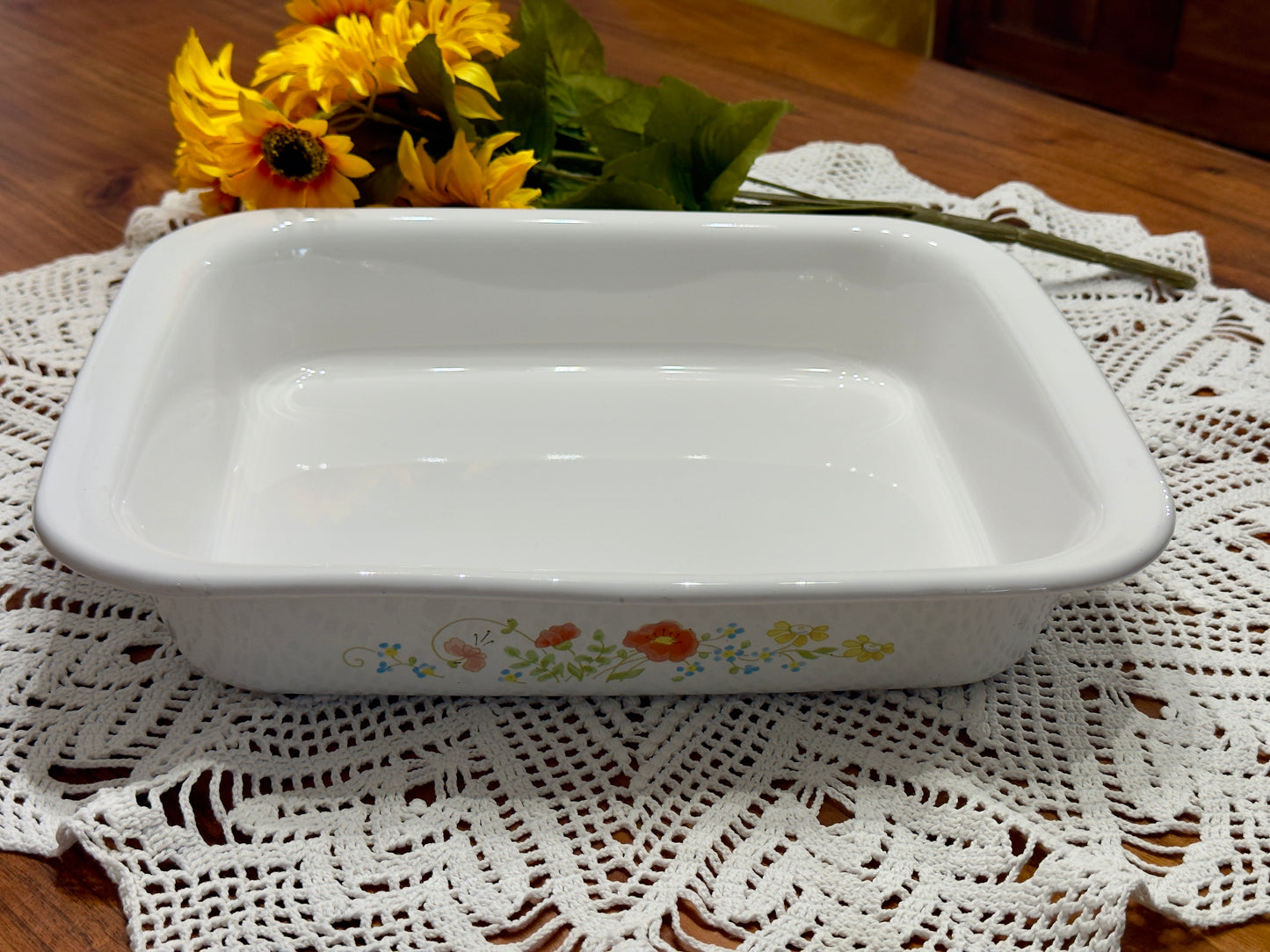 Corning Ware A-21-B 'Spring Bouquet or Wildflower' Large Oven Roasting Dish