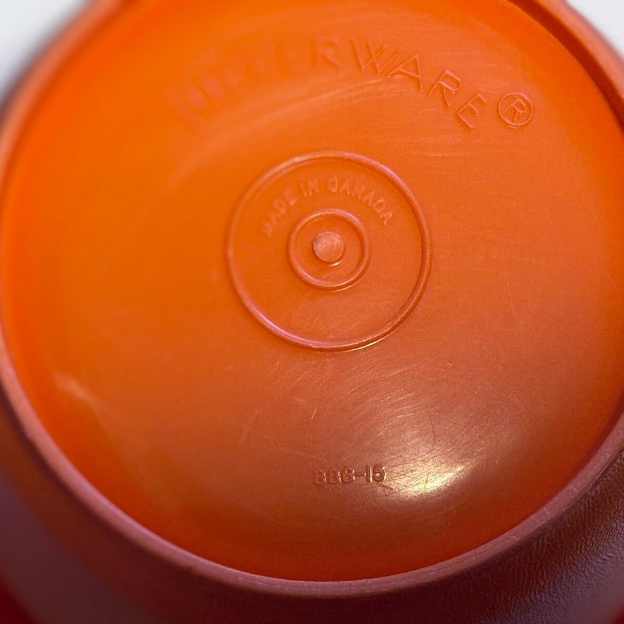 Orange Tupperware Bowls with Lids