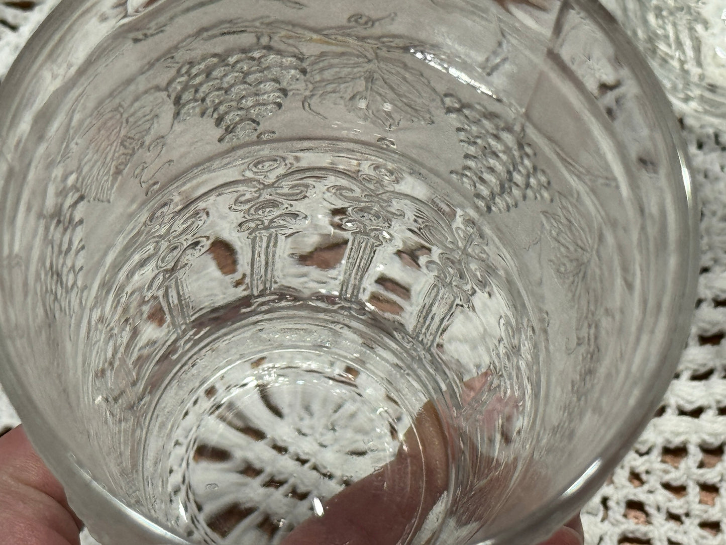 Raised Grape Vine Drinking Glasses Made In France