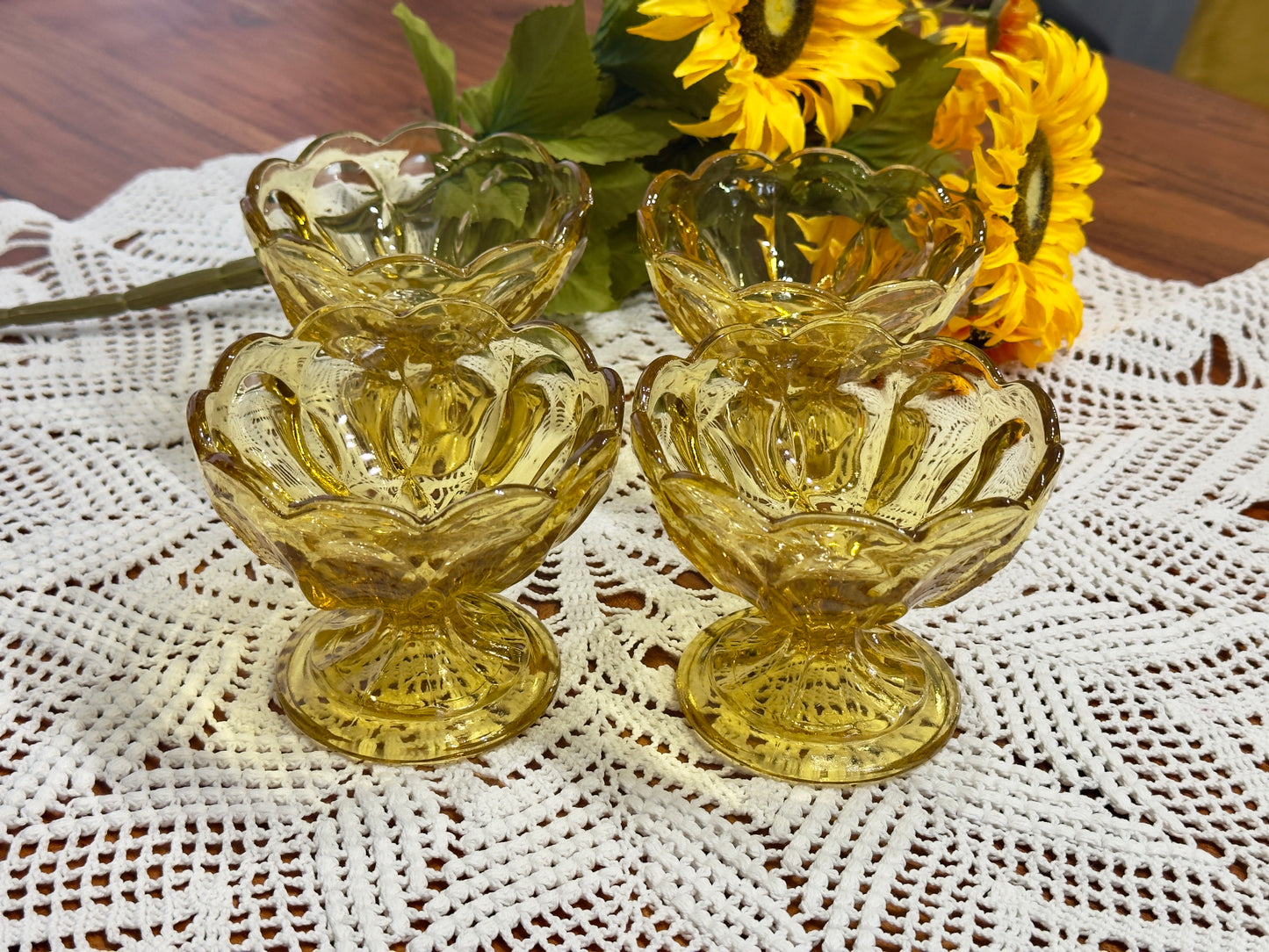 Anchor Hocking Amber Fairfield Compote Dishes