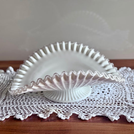 Fenton Silver Crest Banana Fruit Bowl