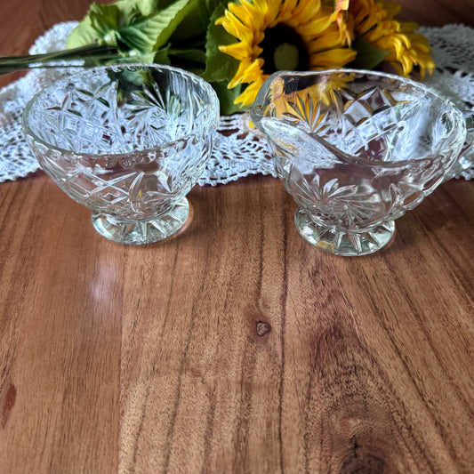 Cut Crystal Cream & Sugar Bowl