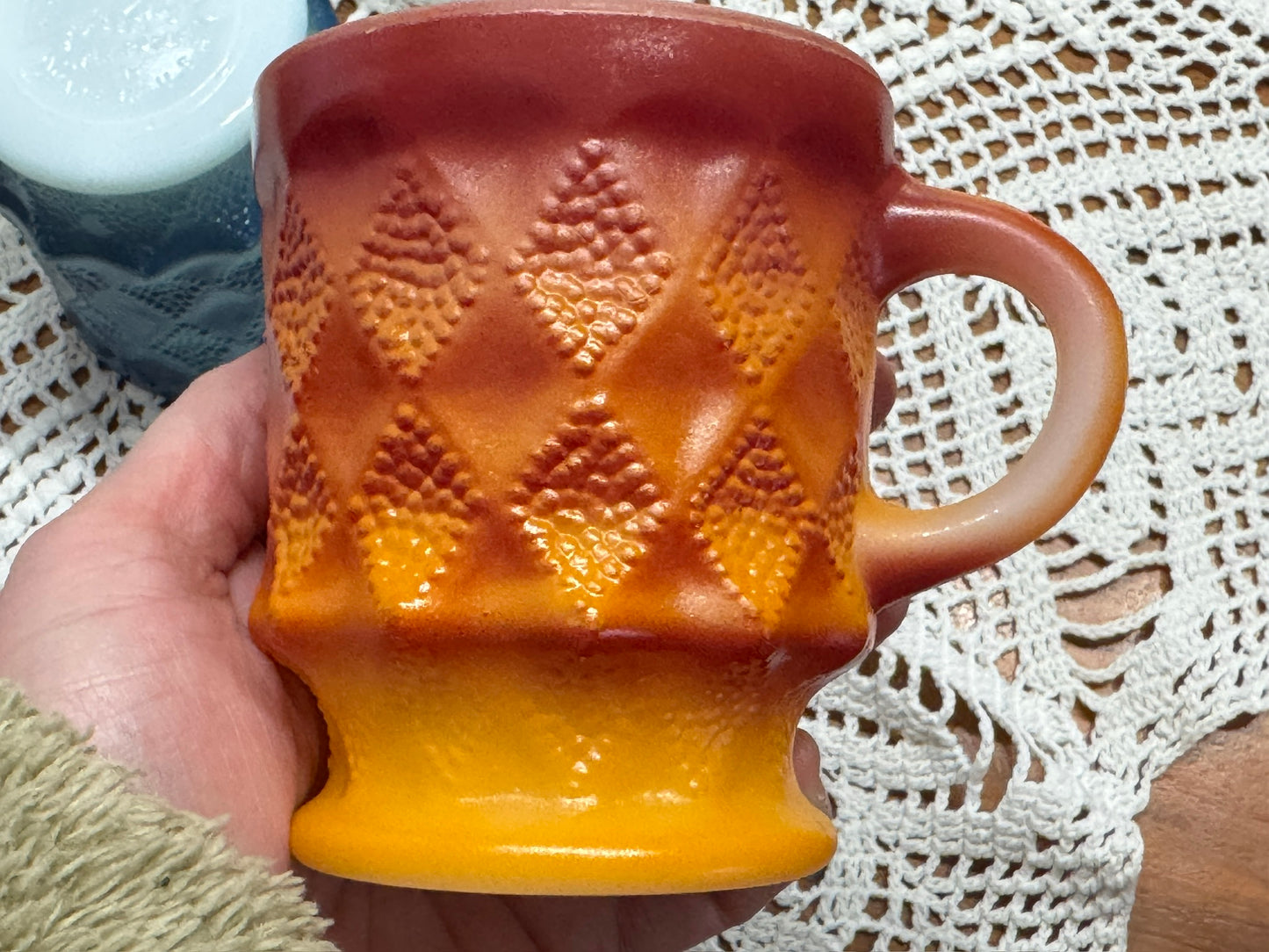 Vintage Anchor Hocking Fire-King 'Kimberly' Rainbow Mug Set