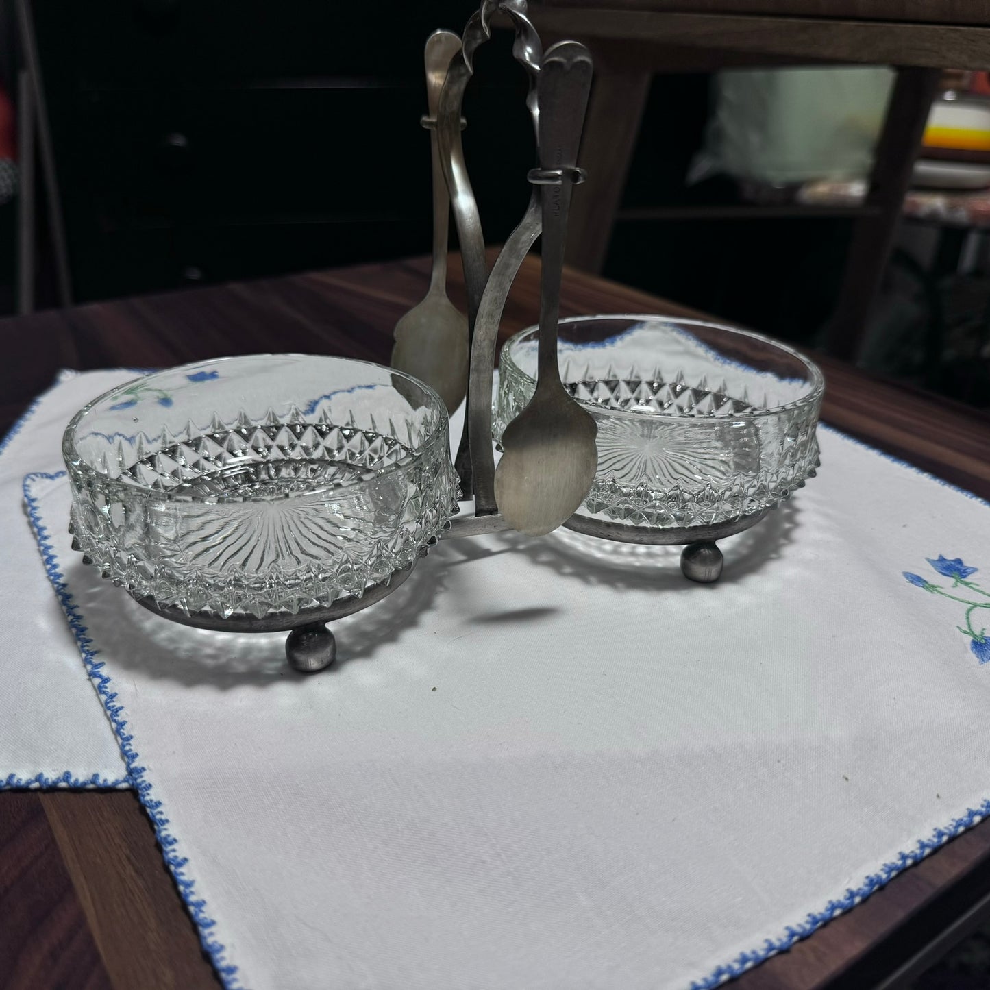 Vintage I.F.S LTD England Silver Plate Condiment Serving Dish