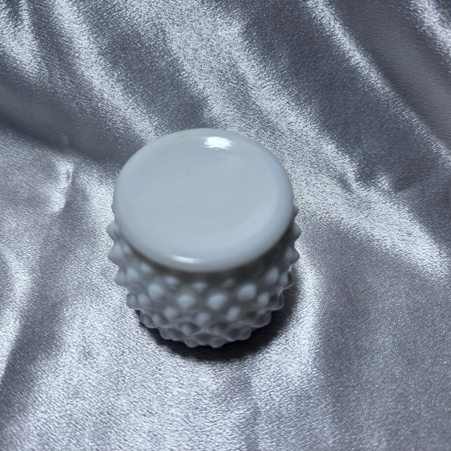 Fenton Hobnail Milk Glass Mustard Jar