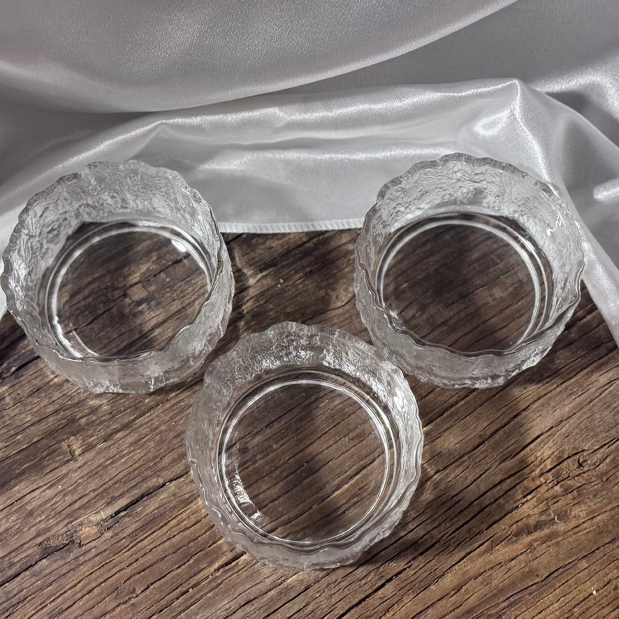 Bark Style Glass Bowls