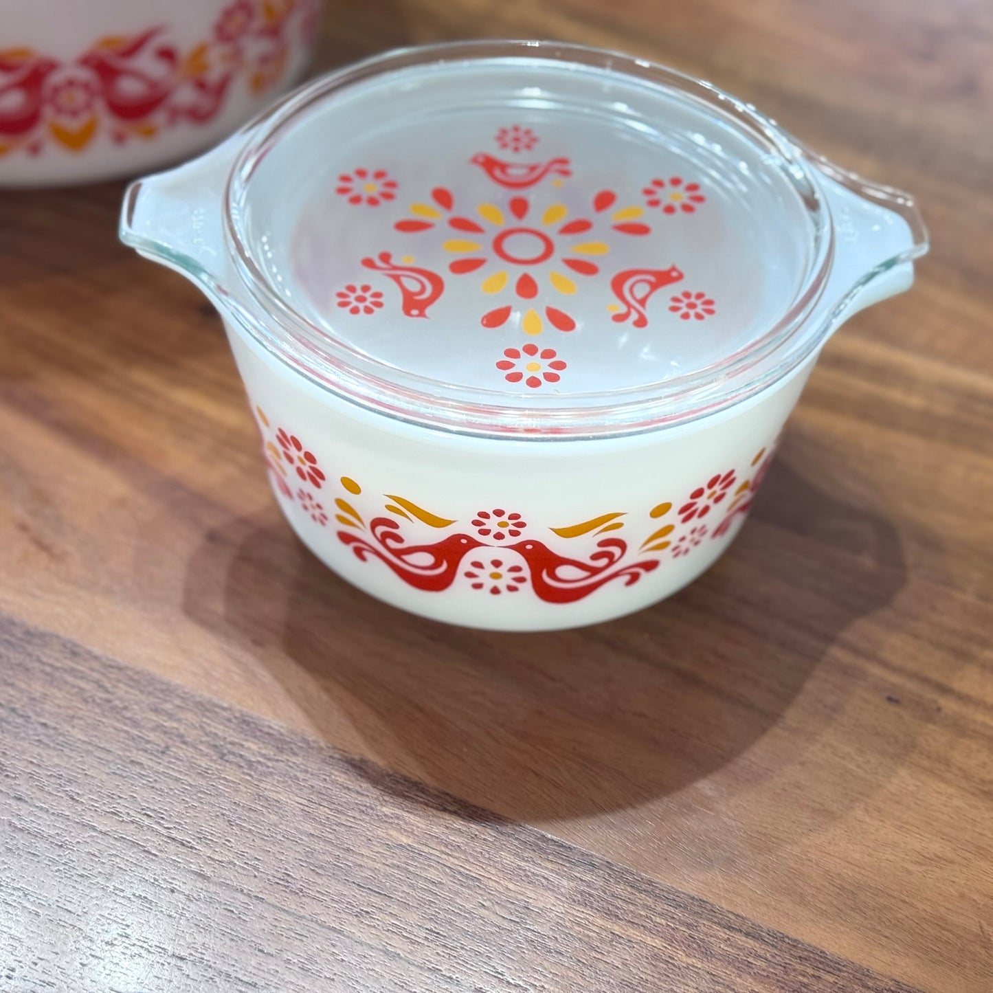 PYREX 'Friendship' 3 Piece Round Casserole With Lids