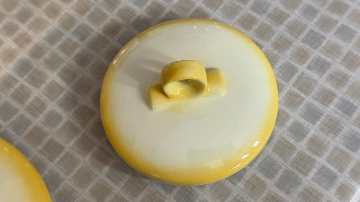 Vintage Yellow Ceramic Canister Set