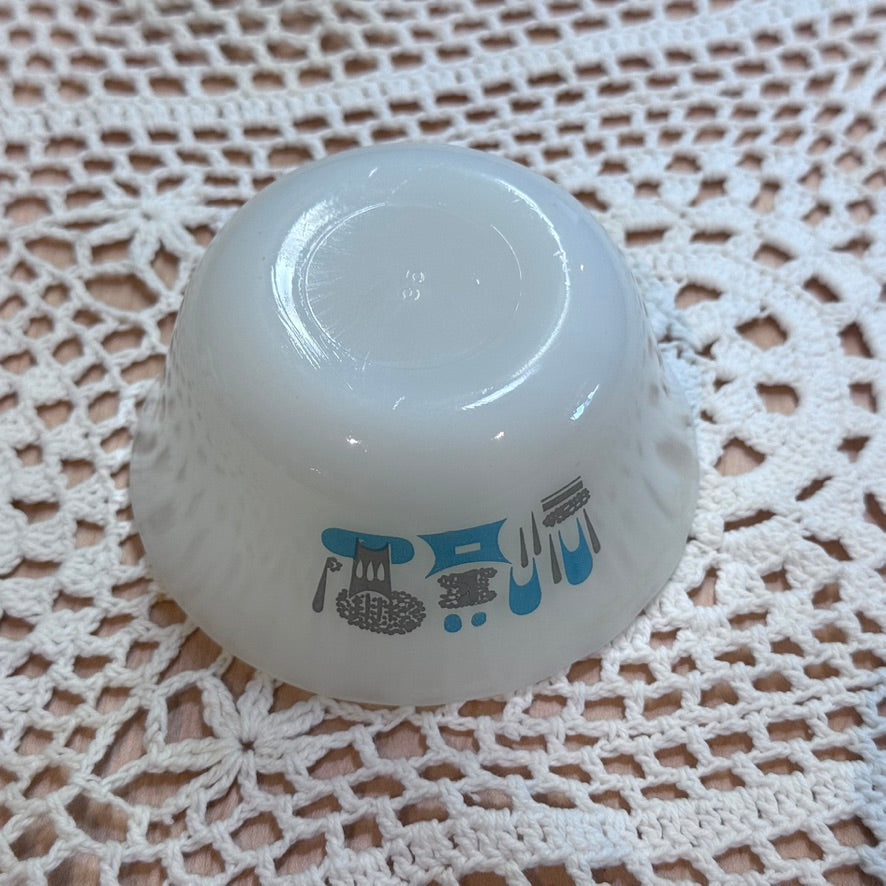 Fire King 'Blue Heaven' Milk Glass Custard Cup