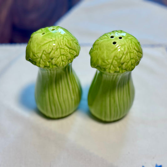 Vintage Celery Stalk Salt & Pepper Shaker Set