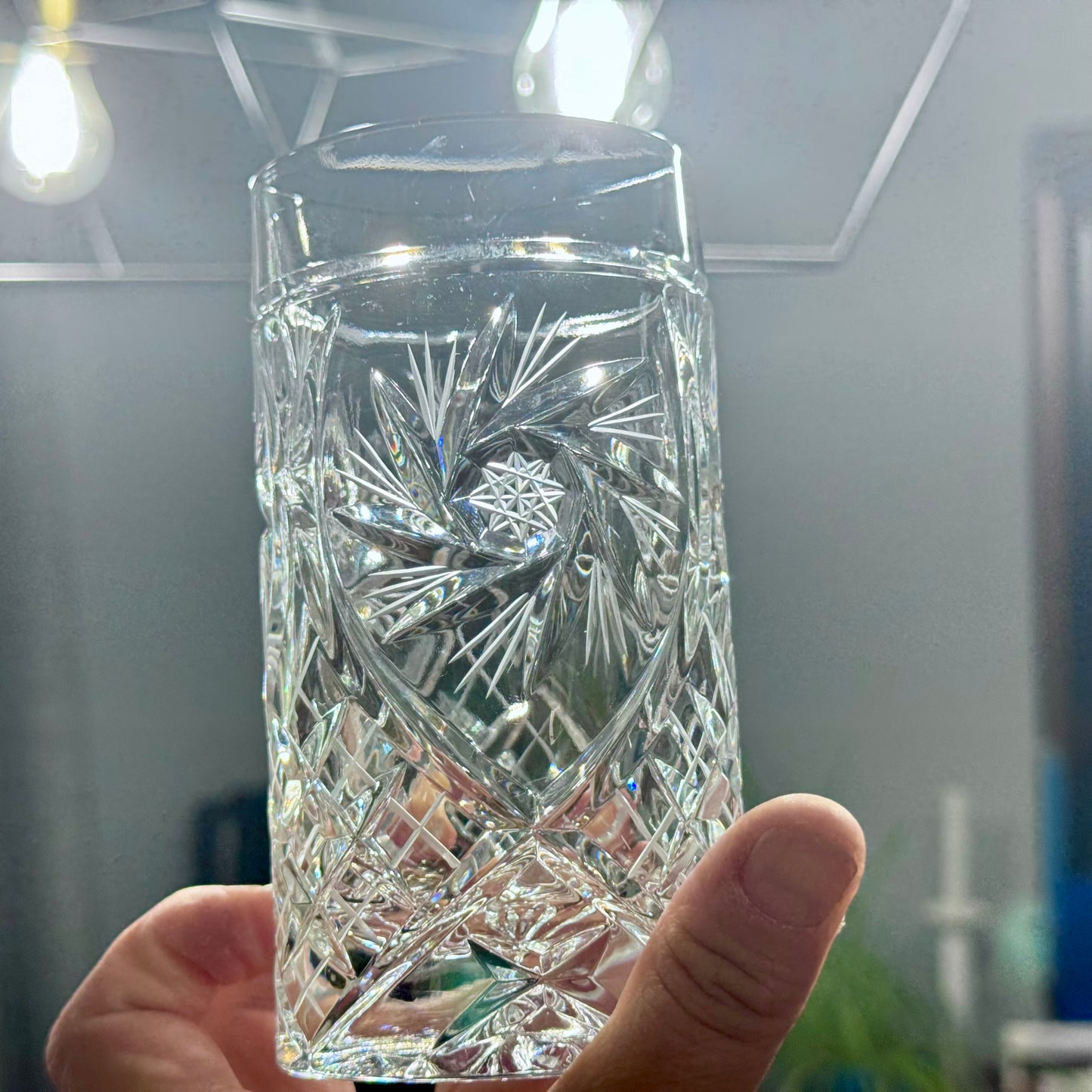 Pinwheel Crystal High Ball Glasses
