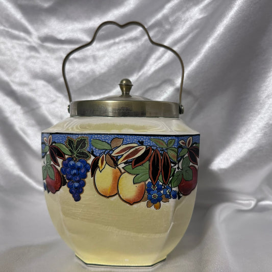 Biscuit Barrel Flosmaron Fruit Pattern