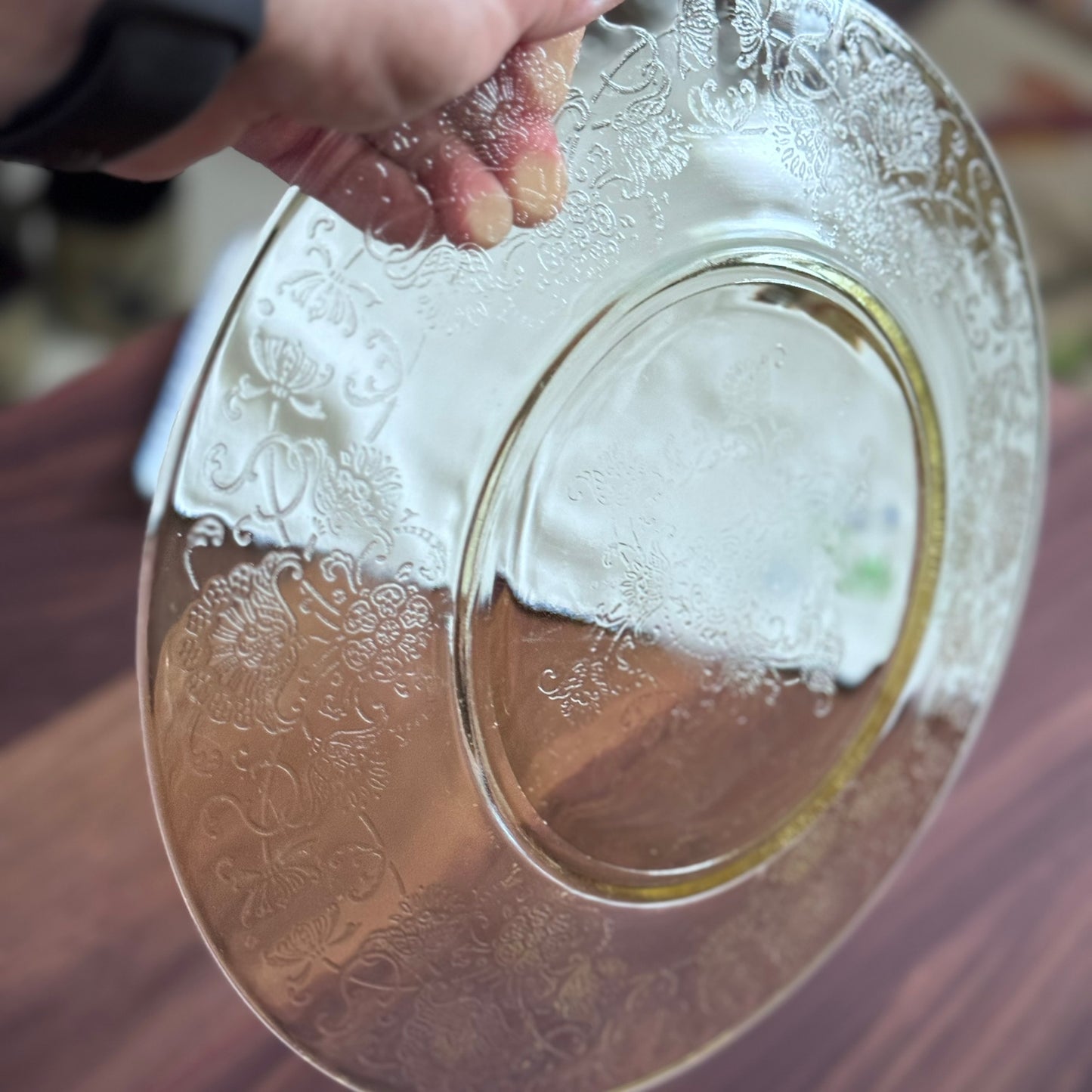 Hazel Atlas Florentine Pattern Glass Plate