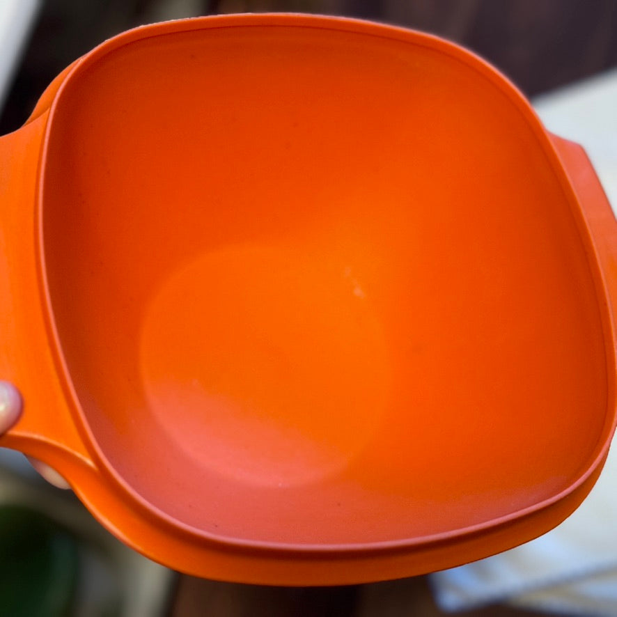 Orange Tupperware Bowls with Lids