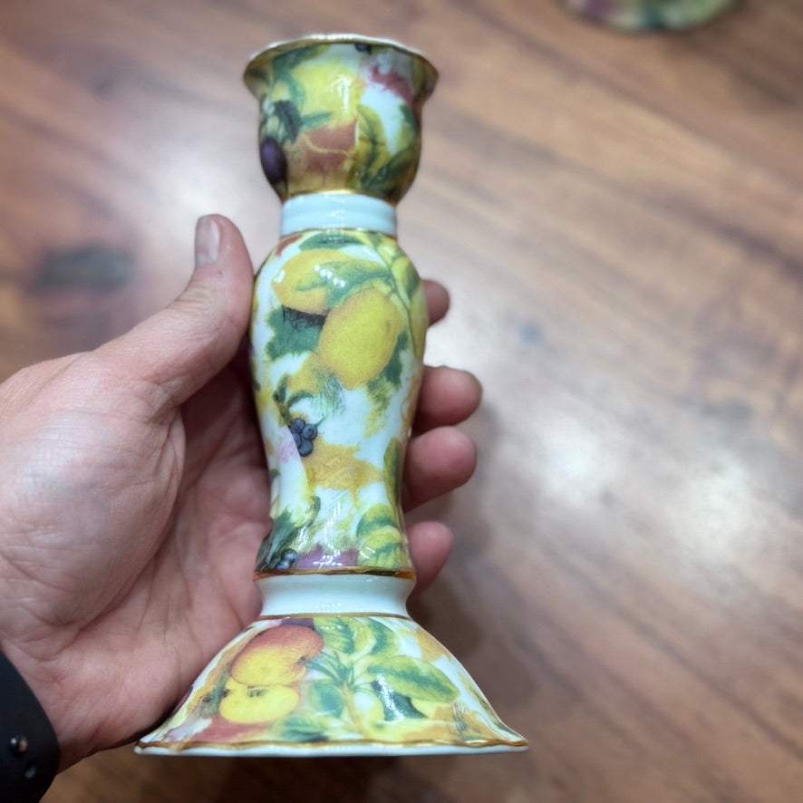 Fruit & Foliage Candlestick Holders