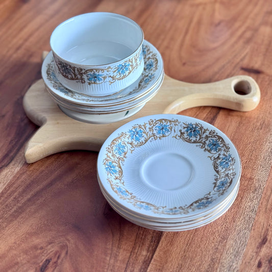 Royal Standard Bone China Saucers & Sugar Dish