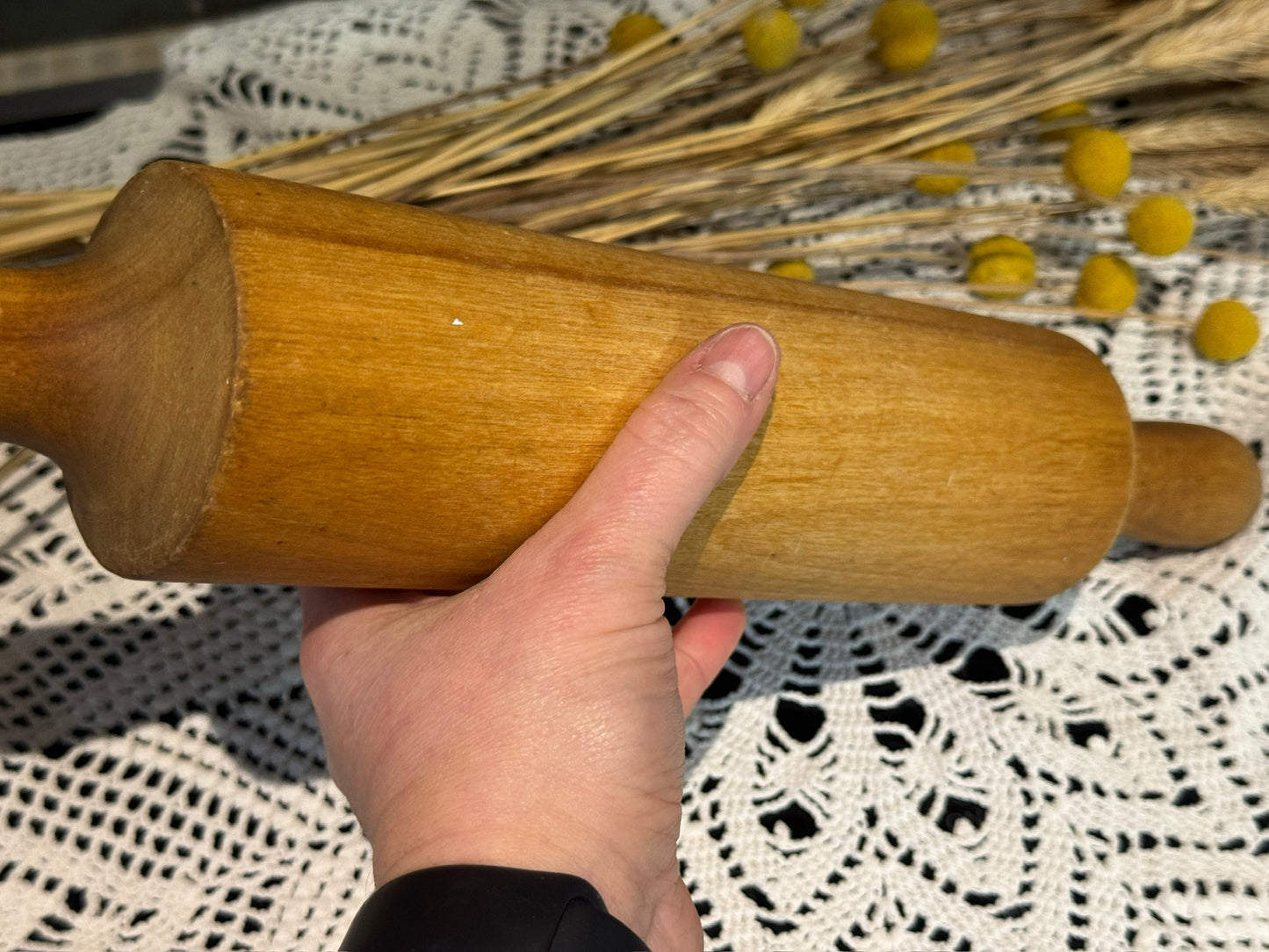 One Piece Wood Rolling Pin