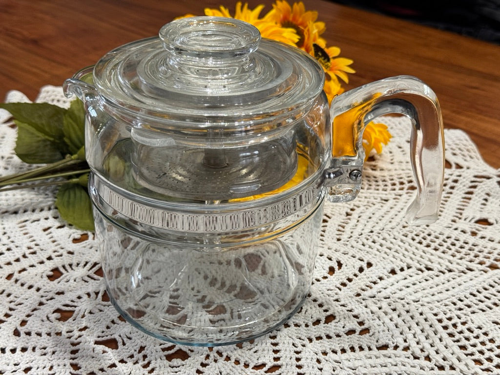 PYREX Flameware 7756-B 6 Cup Glass Coffee Pot/Perolator