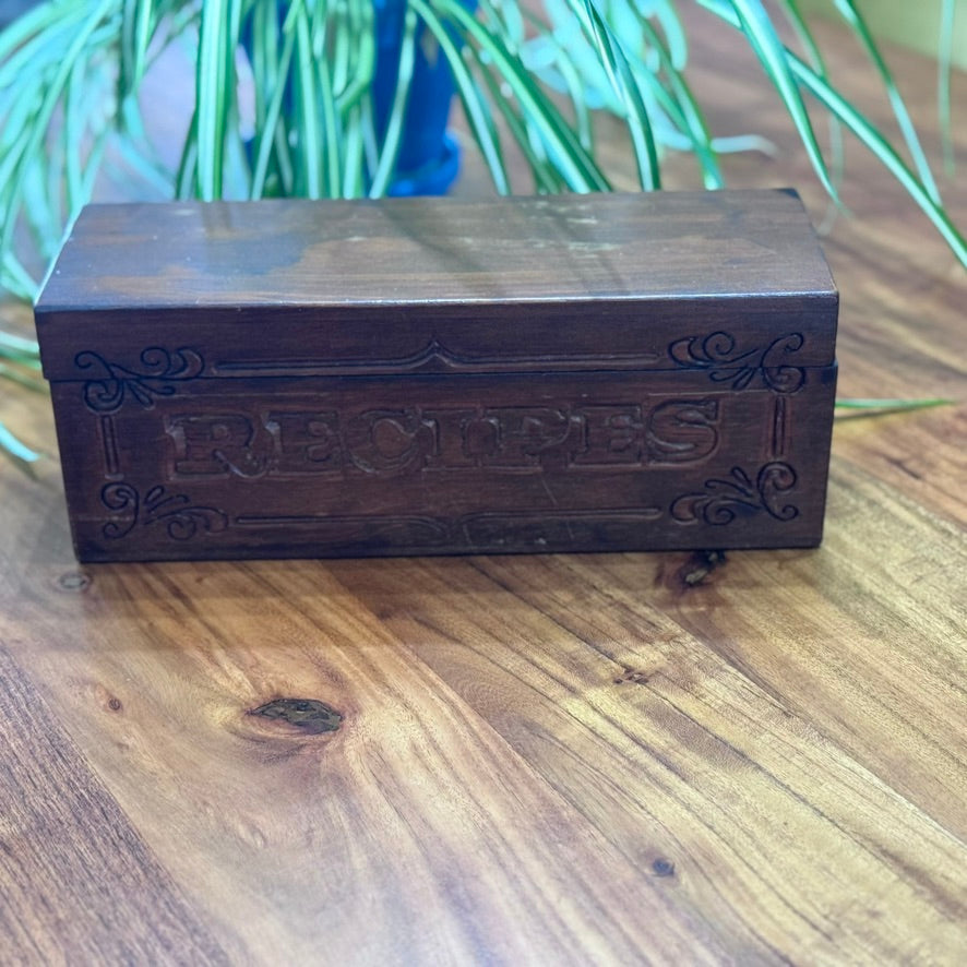 Wooden Recipes Box