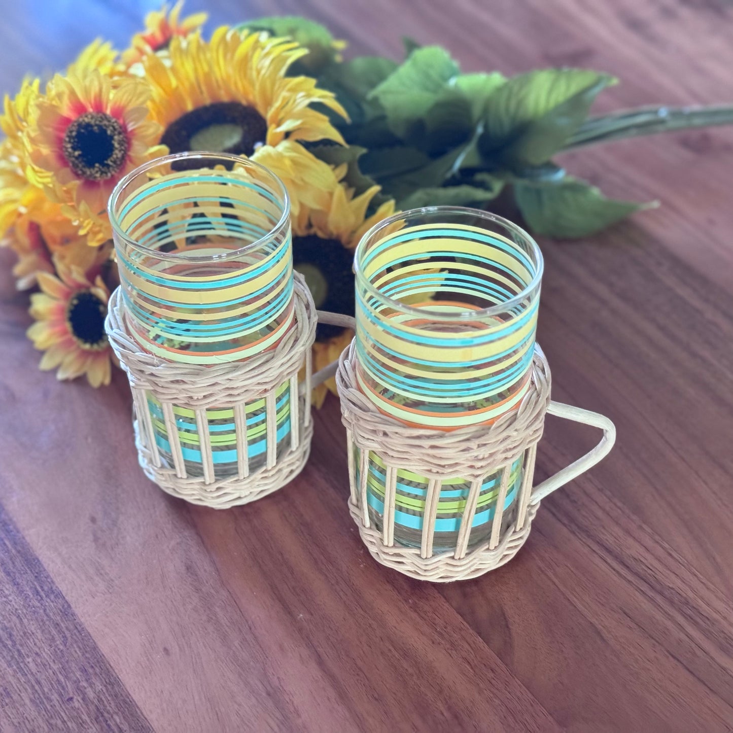 Libbey Stripped Drinking Glasses