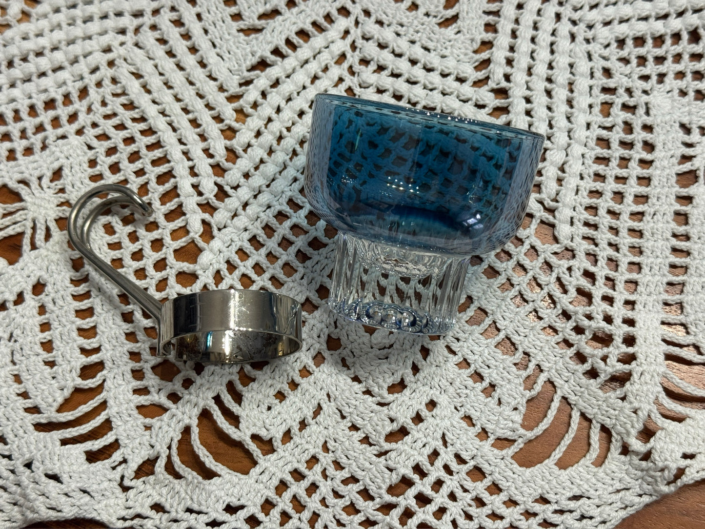 Italian Blue Glass Expresso Cups