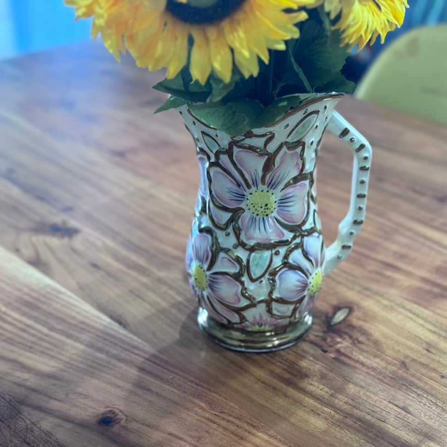 Kensington Ware England Sunflower Jug Vase