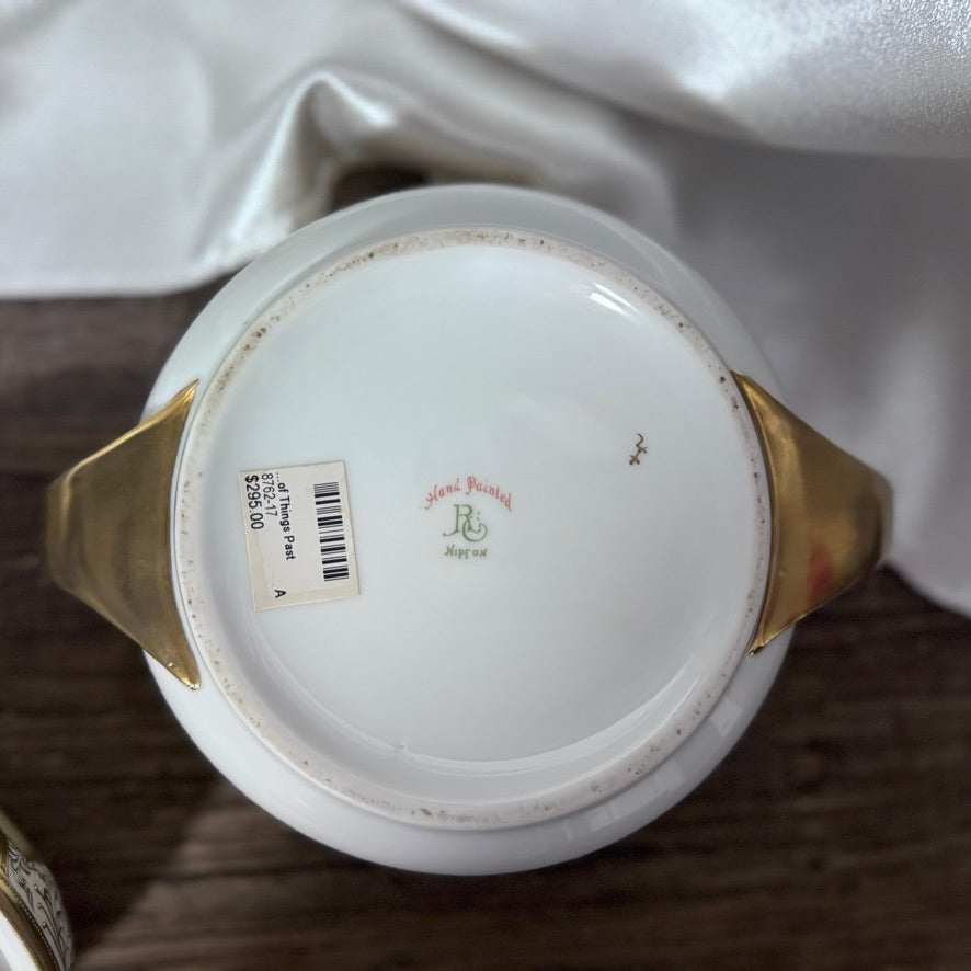 Hand Painted Gold Nippon Sugar Dish