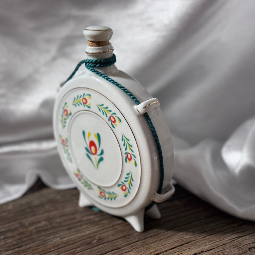 Hollohaza Floral Flask Decanter
