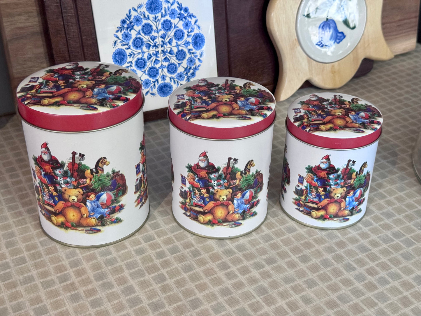 Stackable Christmas Canister/Tins