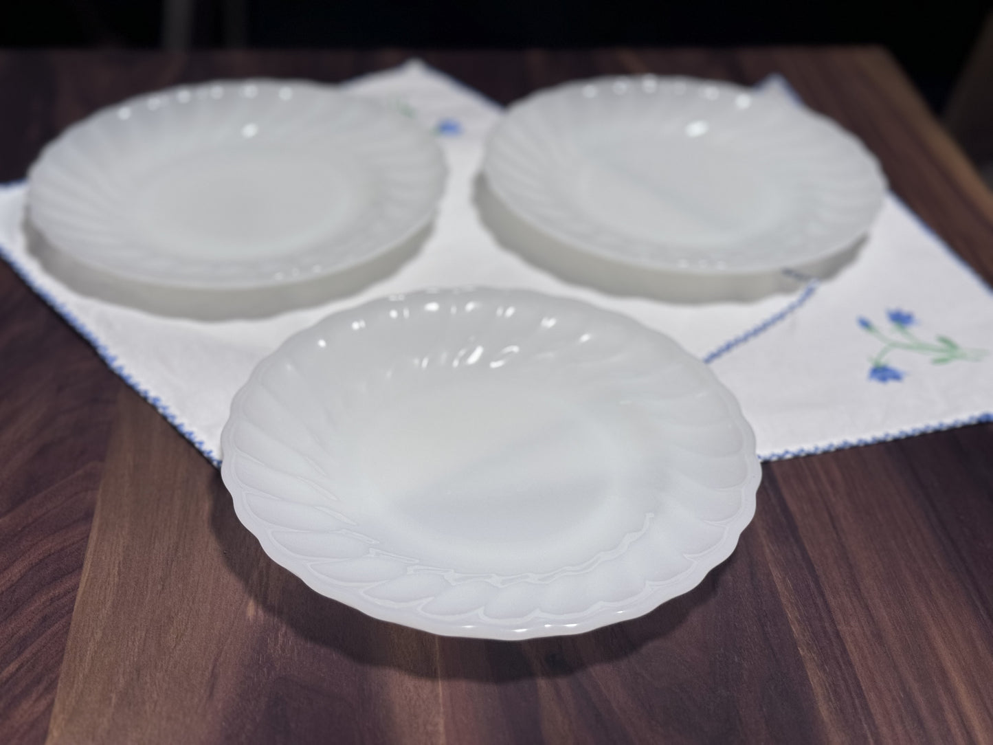 Anchor Hocking Fire-King Swirl Salad Plates