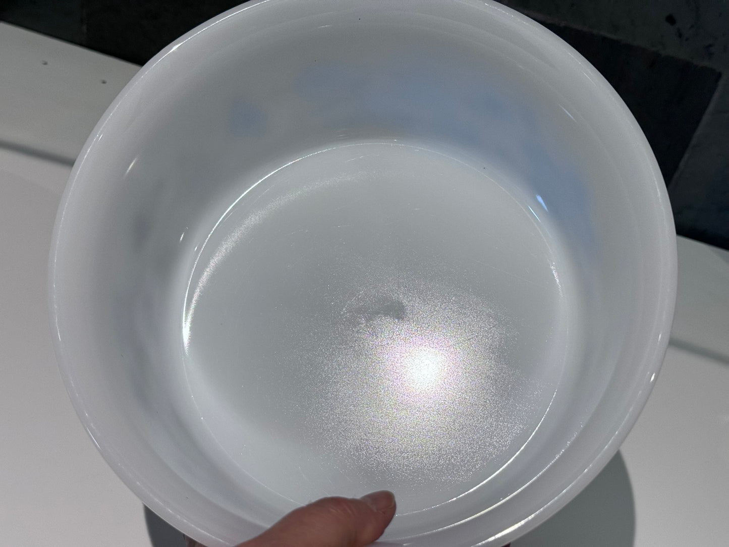 Arcopal France "Blue Onion/ Aster" Large Serving Bowl