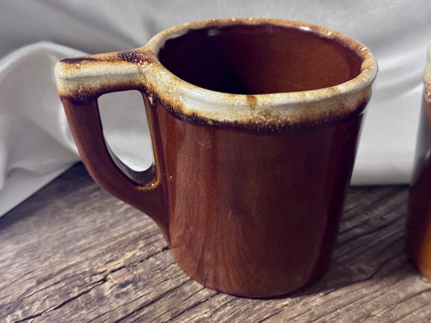 WSC Maple Leaf Brown Drip Glaze Coffee Mug