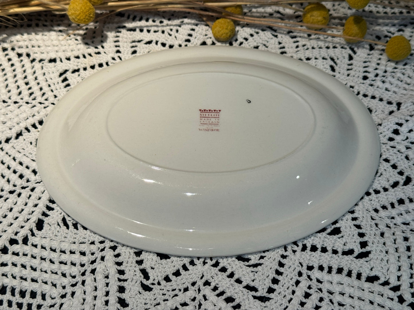 Vintage WINDSOR Steelite Ironstone Pink Transferware Platter